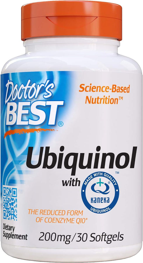 Doctor's Best Ubiquinol Featuring Kaneka QH, Non-GMO, Gluten Free, Heart Health, 200 Mg, 30 Softgels