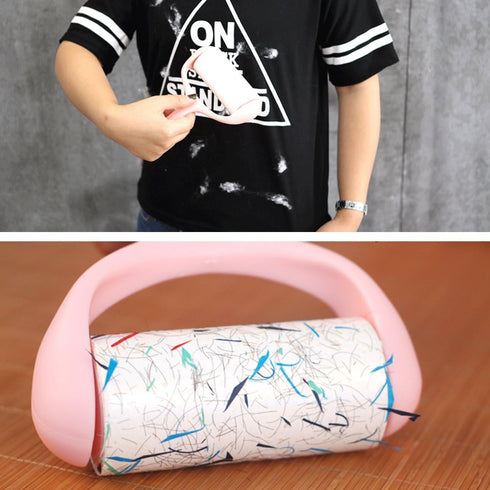 Sticky Lint Roller Kit - Pet Hair Remover with 4 Refills 240 Sheets, Lint Brush for Clothes and Carpet