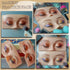 Makeup Practice Face Board, Makeup Mannequin Face with Makeup Kit, 3D Silicone Half Face Practice Eyelash Eye Shadow for Makeup Students and Beginners to Practice Eyes Makeup (White)