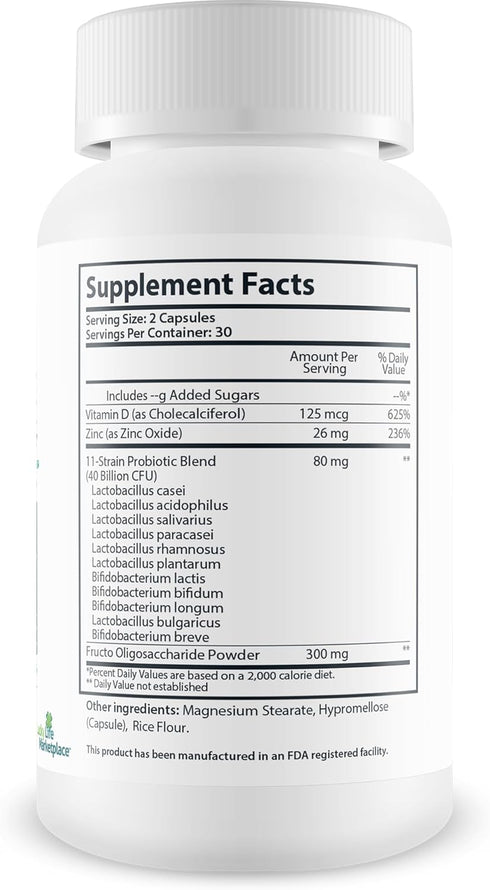 Mood Boosting Probiotic Mood Supplement - Universal Formula for Women & Men - Prebiotic & Probiotic Support for Full Body Benefits - Aid Improved Digestive Health & Immune Health