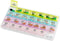 Large Pill Organizer with Weekly and Daily 4-Times-A-Day Compartments, BPA-Free, Portable Pill Boxes Case
