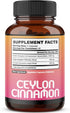 Ceylon Cinnamon Capsules with Ginger Root and Turmeric Curcumin Supplement - 120 Vegan Capsules