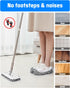 8 Pcs Mop Slippers Socks - Washable Reusable Microfiber Shoe Covers for House Cleaning (Grey).