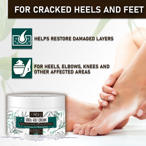Urea Cream 40 Percent, Intensive Hydration for Dry Cracked Skin, Callus Remover with Salicylic Acid - 4 oz