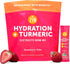 ZYN Turmeric Powder Electrolyte Drink Mix, 32 Servings Strawberry Yuzu, Healthy Hydration with Vitamin C & Zinc