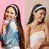 Wecoe 12pcs Headbands for Women, Plain Flower Floral Checked Printed Y2K Summer Headbands for Girls