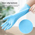 Rubber Kitchen Dishwashing Gloves, 4 Pairs Reusable Household Cleaning Gloves with Cotton Liner