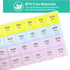 Teikou 4 7 Large Weekly Pill Organizer Times A Day, Medicine Cases,Moisture-Proof Day Pill Box, Travel Pill Cases