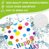 Muplaya 100 Pack 4.3" x7.8" Paper Towels Colorful Polka Dot Happy Birthday Disposable Napkins disposable hand towels
