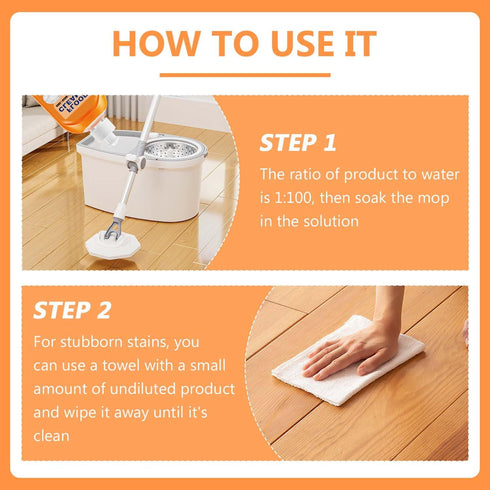 2 Pcs Momeng Floor Cleaner Liquid, Powerful Decontamination for Natural Hardwood Floor Stain Cleaning