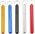 5Pcs Aluminum Alloy Container with Keychain, Pocket Waterproof Metal Storage Holder Case, 4.33 x 0.55 Inches