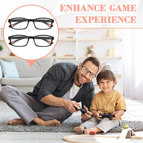 KURTOPLLY 2 Pcs Auto Focus Glasses, Automatic Zoom Reading Intelligent Self Adjusting Presbyopia Anti-Blue Light Glass