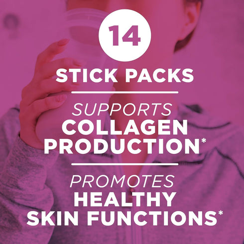 AdvoCare Glow Collagen Dietary Supplement, Marine Collagen for Nail, Skin & Hair Care, 14 Stick Packs