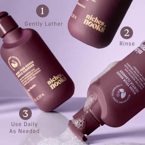 Niches & Nooks 7 oz Gentle Nooks Cleanser Soft Clementine pH Balanced Feminine Wash for Women, Daily Intimate Cleanser