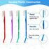 4-Pack Orthodontic Toothbrushes, Double-Ended Design, V-Trim Brush and Interspace Brush for Effective Braces Cleaning
