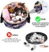 Large Barrel Drawstring Makeup Bag, Portable Cosmetic Organizer for Travel Accessories and Hair Products (Flamingo Dark