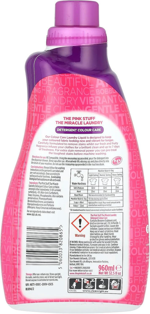 Stardrops - The Pink Stuff, Miracle Laundry Detergent Color Care Liquid