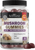 Mushroom Gummies for Adults - 10-in-1 Functional Supplement for Mood and Focus, Vegan Raspberry Flavor, 60 Count