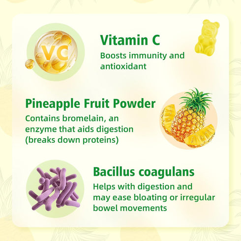 Gummies Immune Gummies Immune 60 Gummies Premium Feminine Balance for Women's Health, Hawaiian Pineapple Support pH