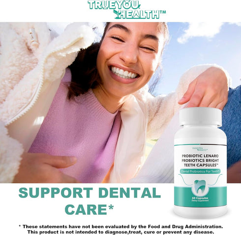 Probiotics Bright Teeth Capsules, Best Dental Probiotics for Whitening Teeth Support, Mousse Alternative