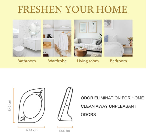 Air Freshener for Home, 4 Pack, Vanilla Essential Oils, Odor Eliminator for Small Areas, Up to 120 Days