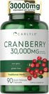 Carlyle Cranberry Supplement, 30,000mg, 90 Capsules - Non-GMO and Gluten Free Formula