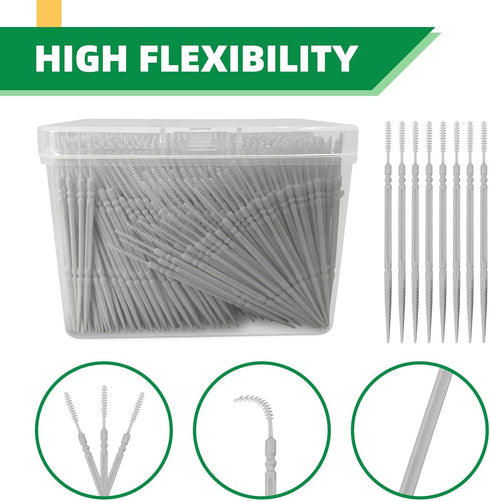 2280Pcs Double Head Plastic Toothpick Dental Floss Interdental Brush Teeth Stick for Oral Care and Cleaning