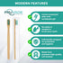 12 Pack Disposable Bamboo Toothbrushes with Built-in Toothpaste, Individually Wrapped, Soft Bristles for Travel