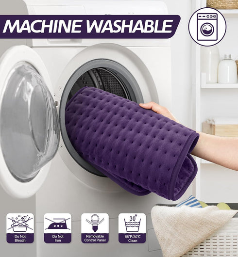 MIKRALE 6 Settings, 4 Women,12"x24" Electric Heating Pad for Back, Neck & Cramps Relief - Moist & Dry Heat Therapy