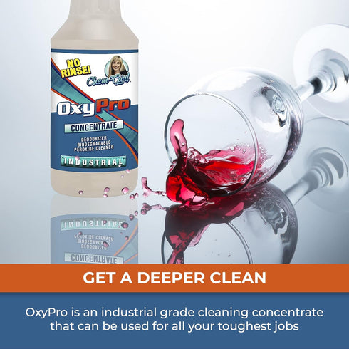 OxyPro Concentrated Multi-Purpose Surface Cleaner - Chlorine-Free, Oxygen-Powered Stain & Odor Remover, 1 Quart