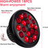 Red Light Therapy Lamp-54W 18 LED Infrared Device with Adjustable Socket Clamp, 660nm Red and 850nm Near Infrared