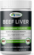 Grass Fed Beef Liver 100% Organic Sourced - Natural B12 for Energy, Iron & Vitamin A - 180 Capsules