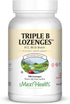 Maxi Health Triple B Lozenges - Vitamin B12, B6 & Biotin, Strawberry Flavor, 180 Chewies