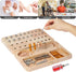 U Tag It 36-Hole Wooden Pegboard for Finger Dexterity, Upgraded Wooden Hand Therapy Peg Board with Multifunctional Test