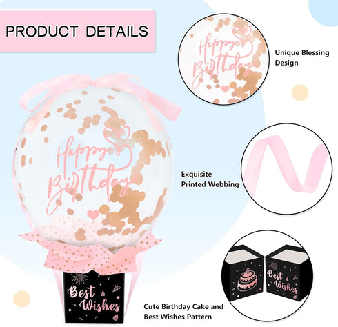 Set, Upgraded Birthday Money Box for Cash Gift Pull, Funny Pull Money Balloon Box Happy Birthday Surprise Birthday