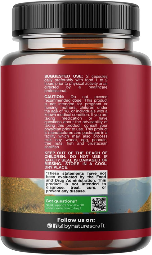 Horny Goat Weed Extract Complex - Invigorating Blend with Tribulus Saw Palmetto L Arginine and Tongkat Ali Extract and Maca Root for Men and Women for Enhanced Energy and Stamina - 30 Servings