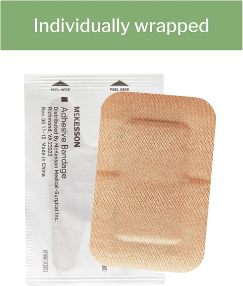 McKesson Adhesive Bandages - Sterile Fabric Patch, 2 in x 3 in, 50 Count
