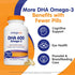 OmegaVia DHA 600 mg - Ultra Pure Omega-3 DHA Supplements for Brain & Eyes, 120 Softgels