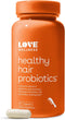 Love Wellness Healthy Hair Probiotics, 30 Capsules, Support Hair Growth with Biotin, Vitamin B12 & B6