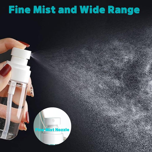 Spray Bottle Travel, 2OZ /60ML Fine Mist Spray Bottles, 3PCS Mini Plastic Containers for Hairspray and Cosmetic Perfume