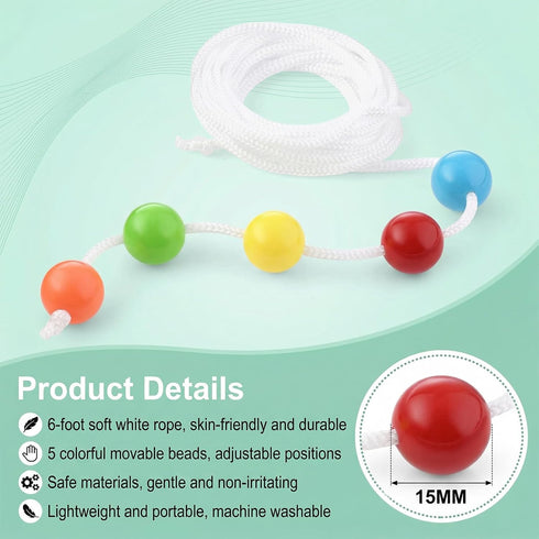 NCHEMDL 10ft Kit,5 Adjustable Vision Convergence Insufficiency Training Movable Beads for Eye Coordination & Focus