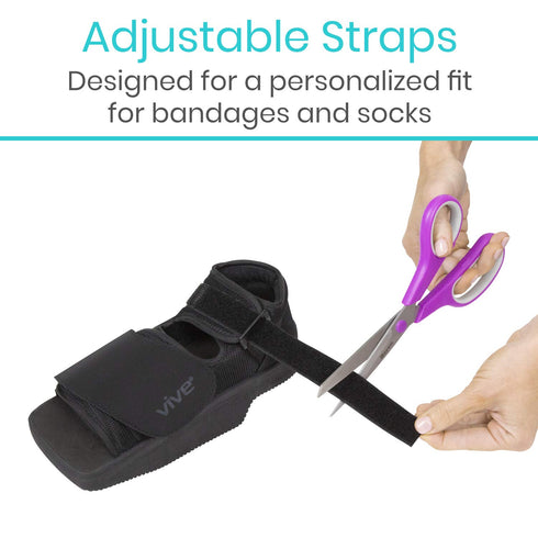 Vive Wedge Post-Op Shoe - Offloading Boot for Heel or Ankle Pain - Medical Foot Recovery for Bone or Soft Tissue