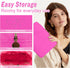 Nylon Large Makeup Bag, Preppy Cute Cosmetic Pouch, Waterproof Toiletry Bag Clutch for Women and Girls (Hot Pink)