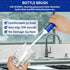Set CELOX Kitchen Scrub Brush with Ergonomic Handle, Deep Cleaning Brushes, Include Dish Brush (Blue White)