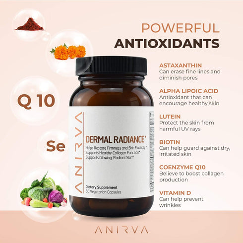 Skin Supplement with Antioxidants - Health and Beauty Supplements with Multivitamins for Glowing Skin