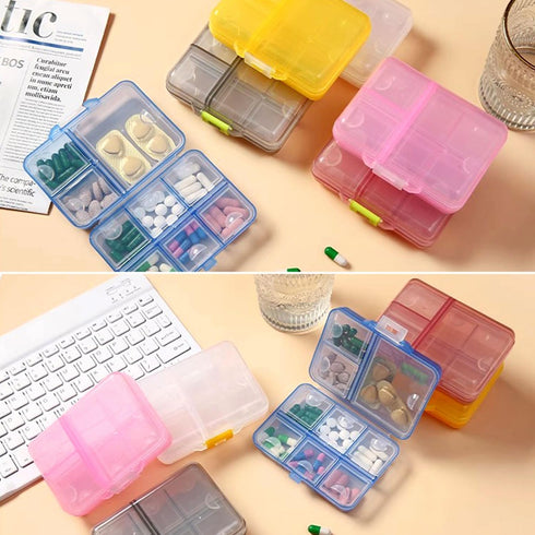 Wopanxye 9 Large Travel Pill Organizer Box, Daily Medicine Dispenser, Compartment Weekly Supplement Holder Pill