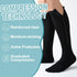 Owcorowan 2 15-20mmHg Pairs Zipper Compression Socks, Closed Toe Knee High Compression Stockings for Women and Men