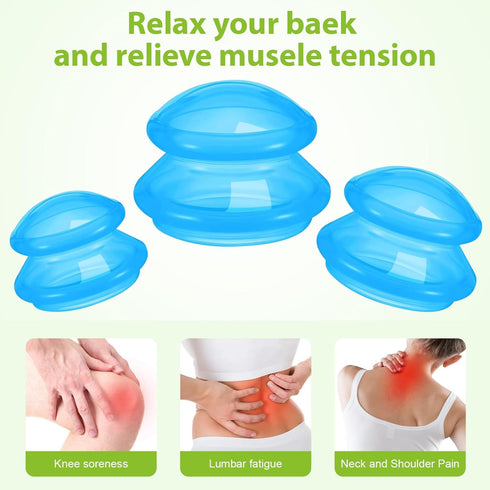 Sets Set (6 Eiito Cupping Therapy -Silicone Cups Firm Cups) Professional Massage Tool for Muscle Soreness Pain Relief