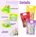 Sinload 120 (Clear,4.7 7.9 Inch) Pcs Plastic Gift Bag Bulk Resealable Party Goodie Bag with Clear Window Color Favor