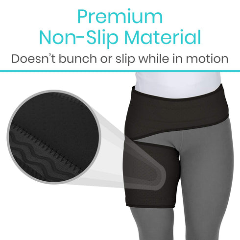 Vive Hip and Groin Brace - Compression Wrap Support for Sciatica, Bursitis, Hip Flexor, Thigh, and Hamstring Recovery